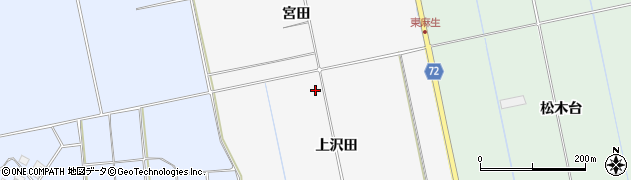 福島県会津若松市北会津町東麻生（上沢田）周辺の地図