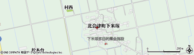 福島県会津若松市北会津町下米塚周辺の地図