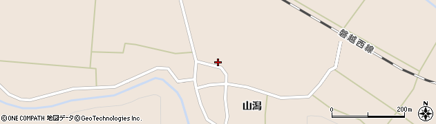 福島県猪苗代町（耶麻郡）山潟（古屋敷）周辺の地図