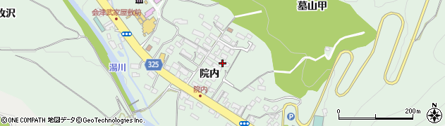 福島県会津若松市東山町大字石山（院内）周辺の地図