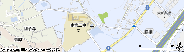 福島県本宮市荒井（団子森）周辺の地図