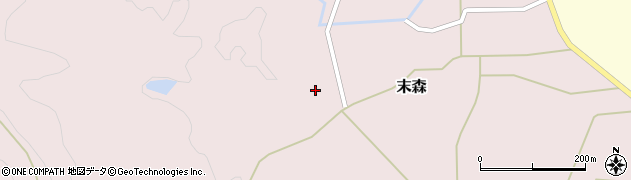 福島県浪江町（双葉郡）末森（神内）周辺の地図