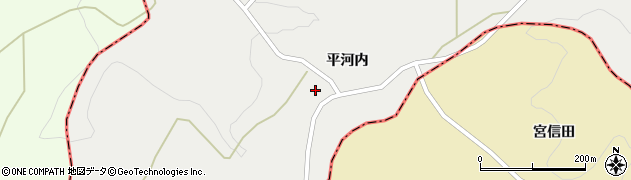 福島県本宮市松沢（平河内）周辺の地図