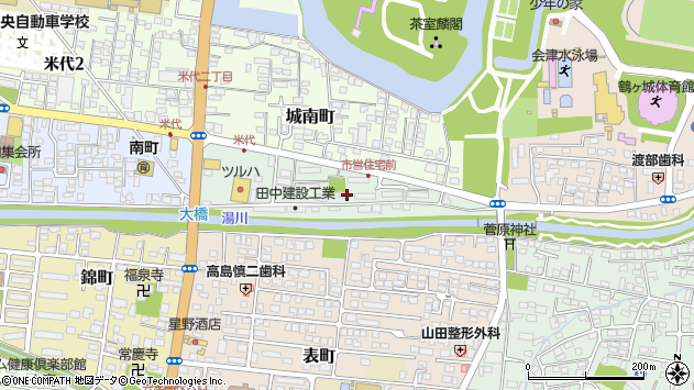〒965-0808 福島県会津若松市南町の地図