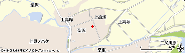福島県浪江町（双葉郡）小野田（聖沢）周辺の地図