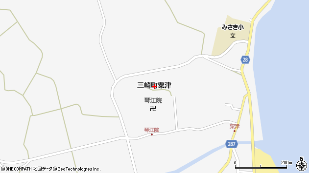 〒927-1452 石川県珠洲市三崎町粟津の地図