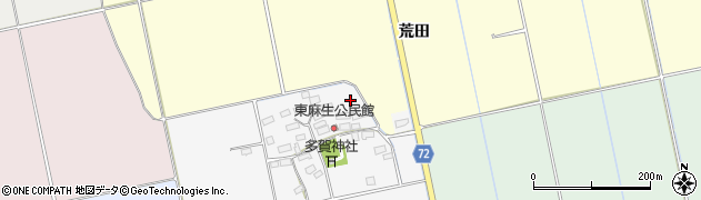 福島県会津若松市北会津町東麻生周辺の地図