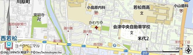 かわちや株式会社若松店周辺の地図