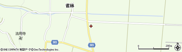 福島県会津美里町（大沼郡）雀林（古居坊）周辺の地図