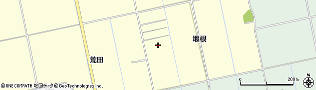 福島県会津若松市北会津町中荒井（堰根）周辺の地図