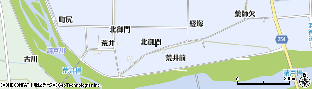 福島県浪江町（双葉郡）北幾世橋（北御門）周辺の地図