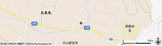 福島県田村郡三春町富沢砂田周辺の地図