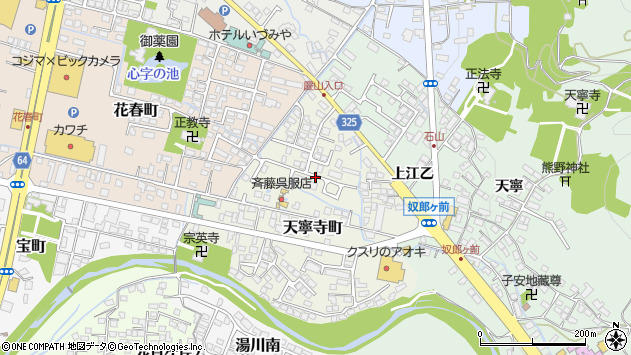 〒965-0805 福島県会津若松市天寧寺町の地図