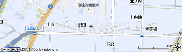 福島県本宮市荒井沢田24周辺の地図