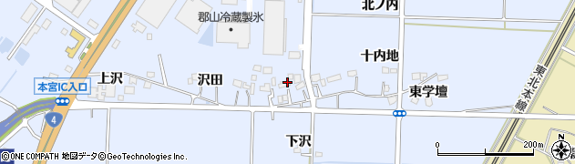 福島県本宮市荒井（沢田）周辺の地図