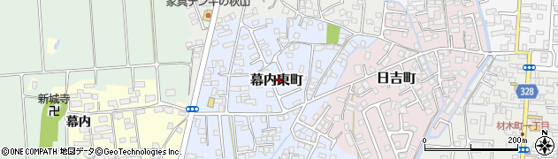 福島県会津若松市幕内東町周辺の地図