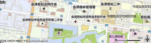 鶴ヶ城北口周辺の地図