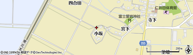 福島県本宮市仁井田小坂周辺の地図