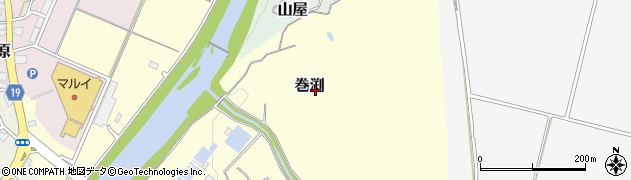 新潟県長岡市巻渕周辺の地図