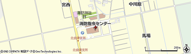 福島県会津若松市北会津町中荒井（諏訪前）周辺の地図