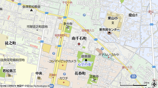 〒965-0816 福島県会津若松市南千石町の地図