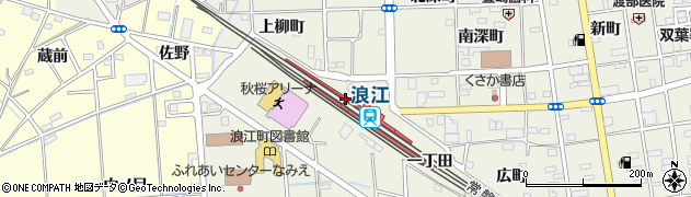 浪江駅周辺の地図