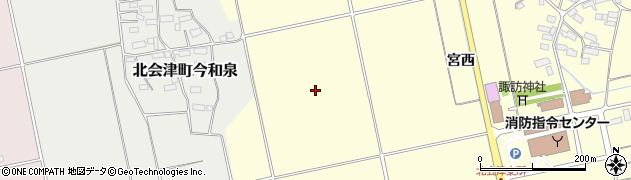 福島県会津若松市北会津町中荒井（能化田）周辺の地図