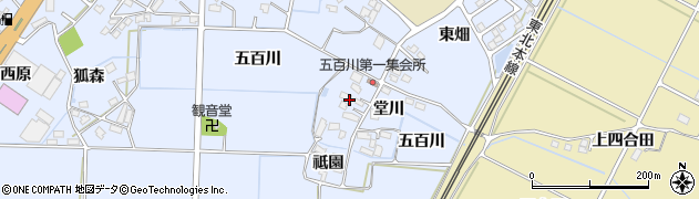 福島県本宮市荒井（五百川）周辺の地図