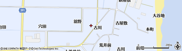 福島県浪江町（双葉郡）棚塩（舘野）周辺の地図