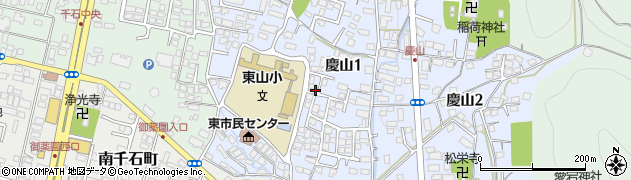 福島県会津若松市慶山1丁目周辺の地図