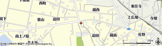 福島県浪江町（双葉郡）川添（迫田）周辺の地図