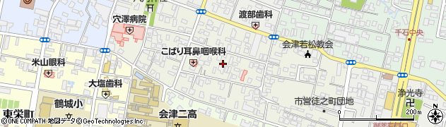 福島県会津若松市宮町周辺の地図