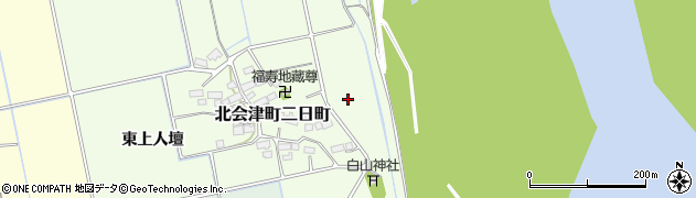 福島県会津若松市北会津町二日町（南下川原）周辺の地図