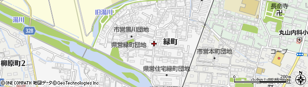 福島県会津若松市緑町周辺の地図