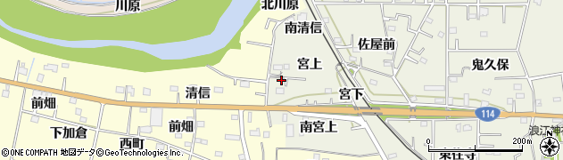 福島県双葉郡浪江町権現堂宮上周辺の地図