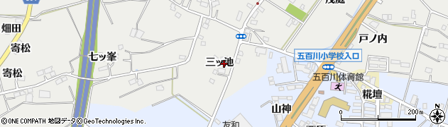 福島県本宮市青田（三ッ池）周辺の地図