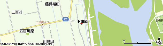 福島県会津若松市北会津町二日町（下川原）周辺の地図