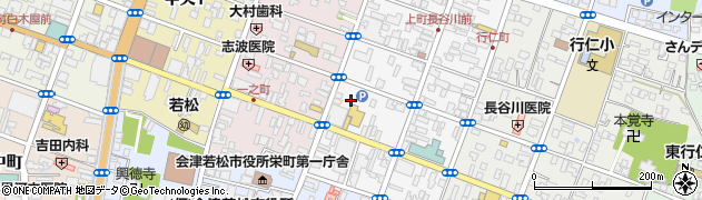 福島県会津若松市上町周辺の地図