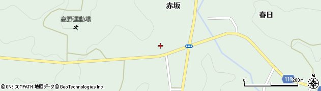 福島県本宮市稲沢（高野）周辺の地図