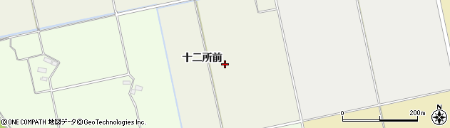 福島県会津若松市北会津町十二所（十二所前）周辺の地図