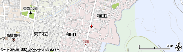 福島県会津若松市和田周辺の地図