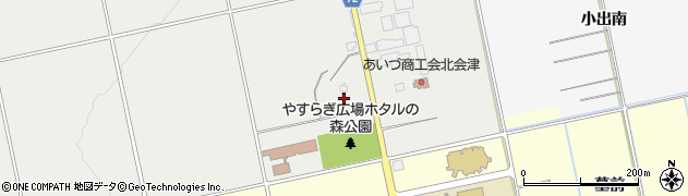 福島県会津若松市北会津町下荒井（宮ノ西）周辺の地図