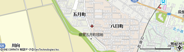 福島県会津若松市八日町周辺の地図