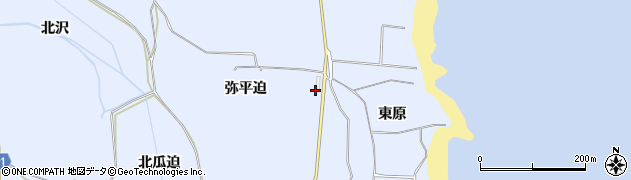 福島県浪江町（双葉郡）棚塩（弥平迫）周辺の地図