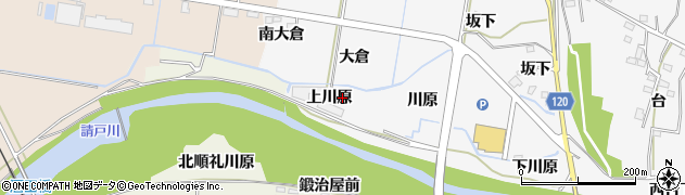 福島県双葉郡浪江町西台上川原周辺の地図