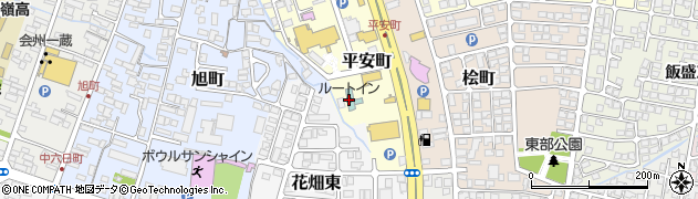 ホテルルートイン会津若松周辺の地図