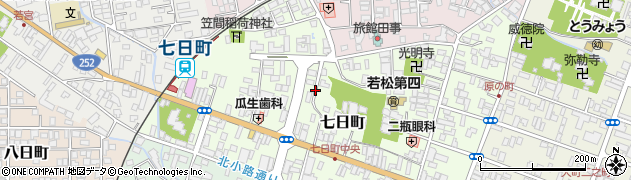 福島県会津若松市七日町周辺の地図