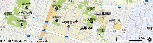 福島県会津若松市馬場本町4周辺の地図