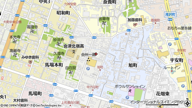 〒965-0031 福島県会津若松市相生町の地図