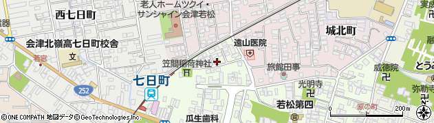 福島県会津若松市七日町14周辺の地図